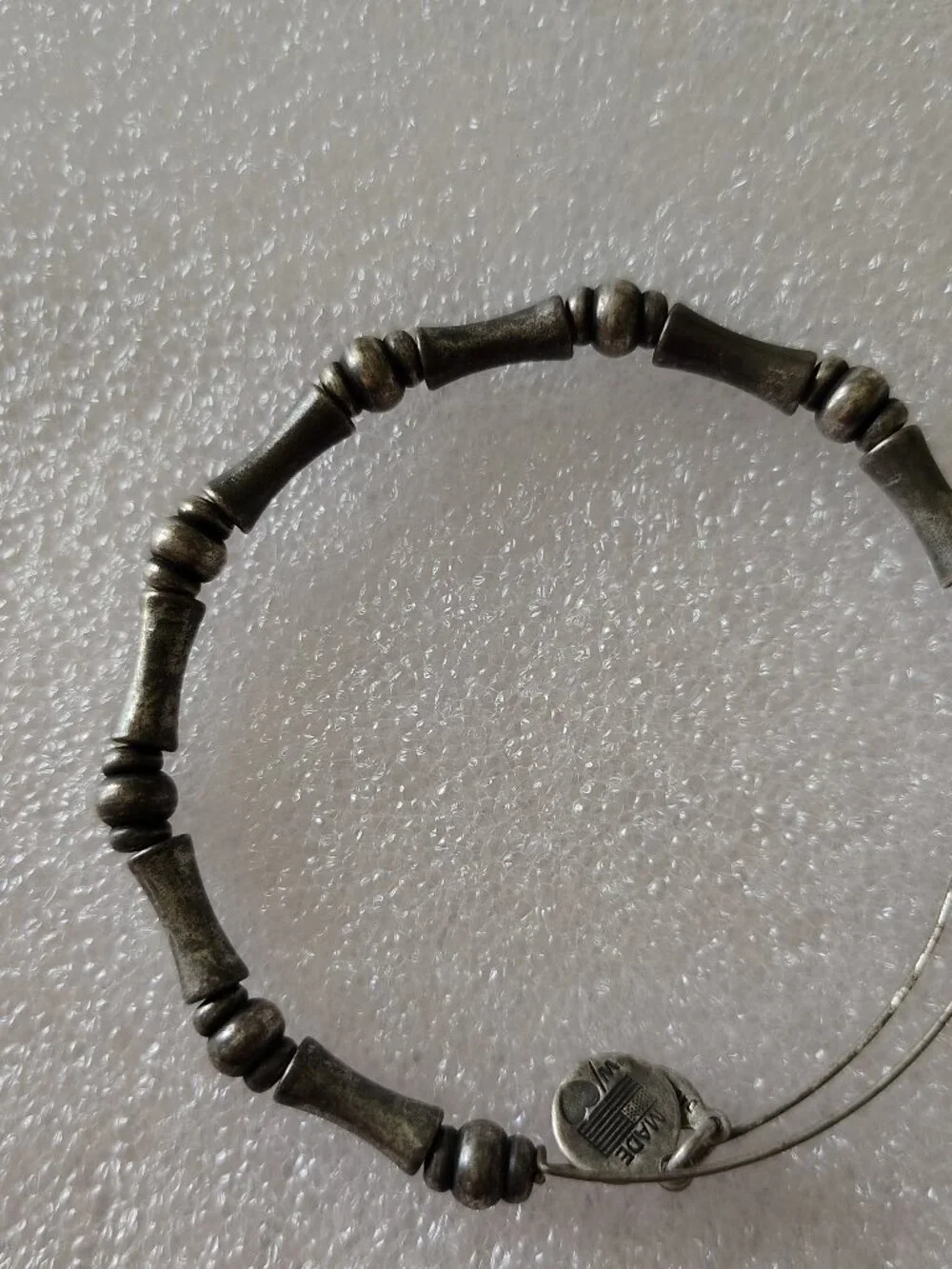 Alex and Ani Bangle Dark Silver 409